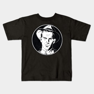 ELIOT NESS - The Untouchables (Circle Black and White) Kids T-Shirt